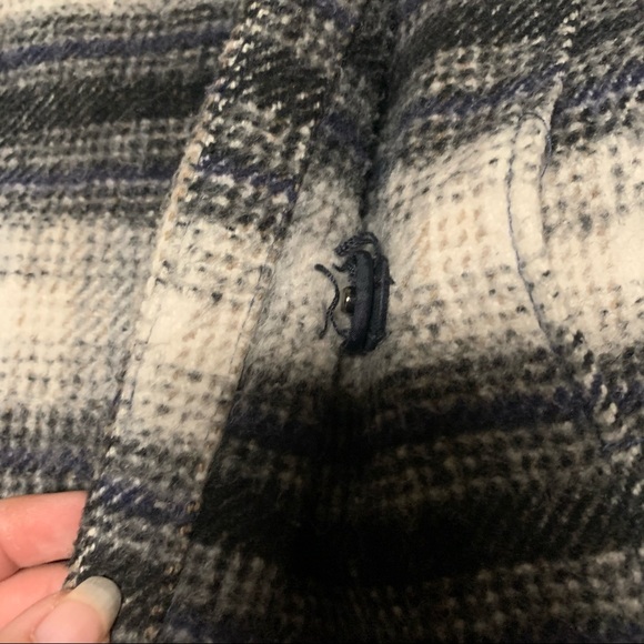 Sam Edelman | Black & Gray Long Line Collared Coat | XS - Picture 9 of 11